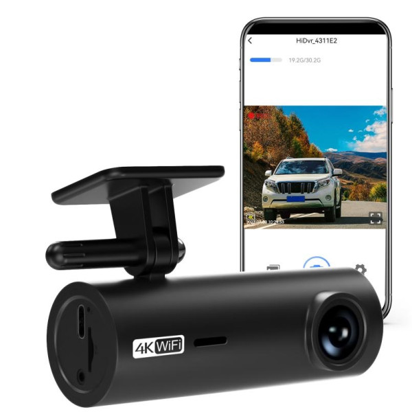 SOLICAM Araç Kamerası 4K Profesyonel Araç Kara Kutu + Wifi +2 Kamera + GSensor +GPS